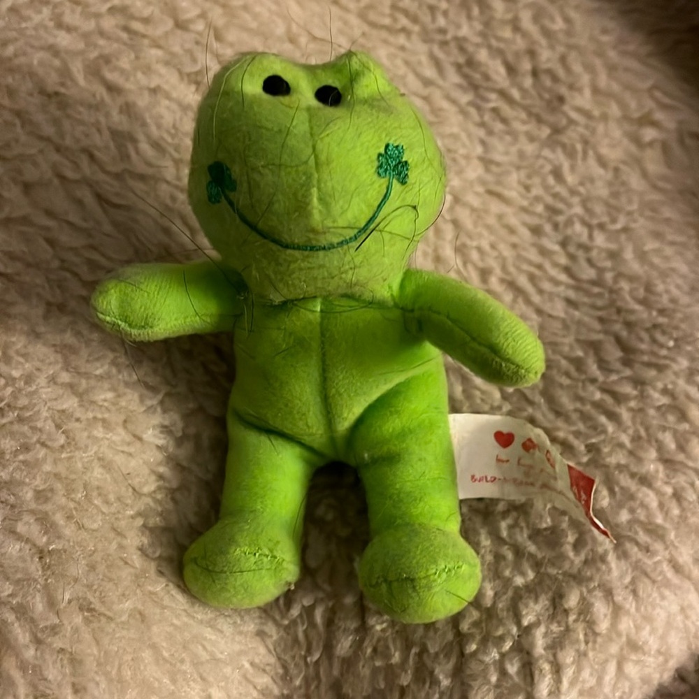 Happy Go Lucky Frog Build A Bear Plush Toy Stuffed Animal Shamrock Smile Irish